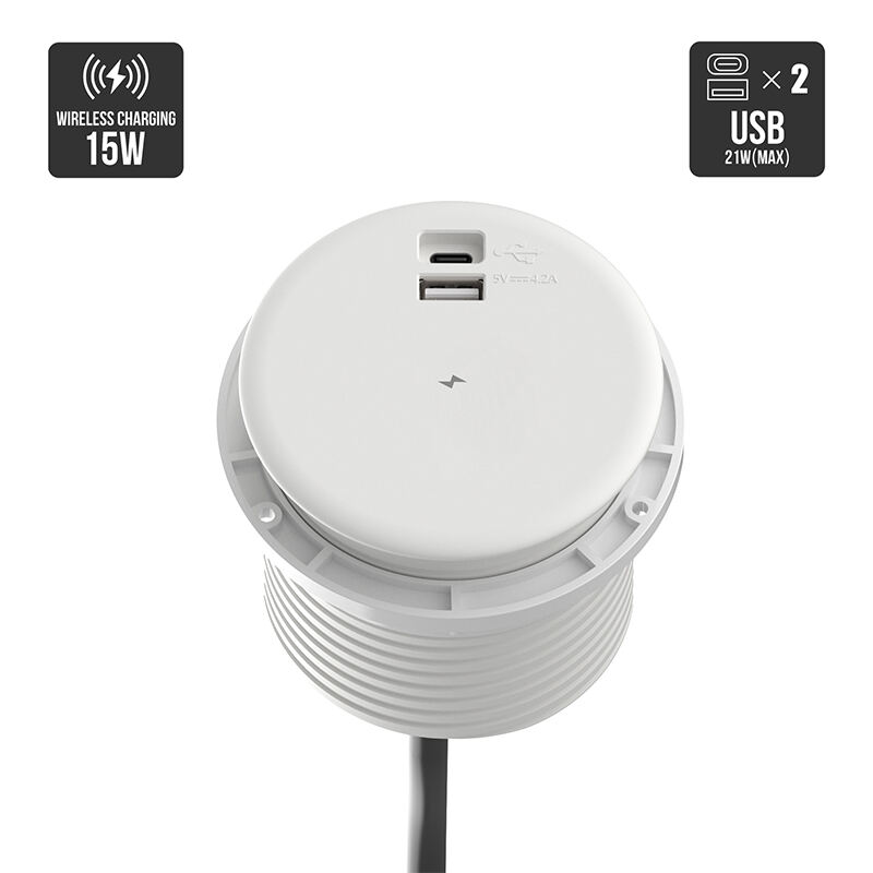 STS-R90-3 इन-डेस्क चार्जिंग ग्रोमेट